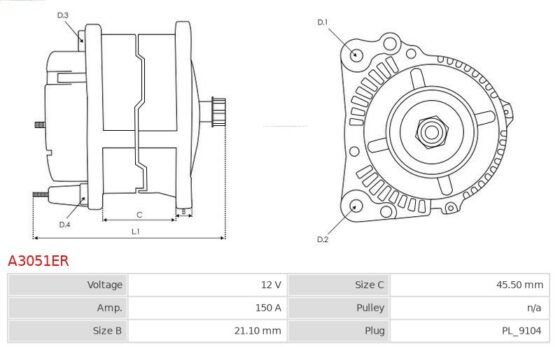 Alternator A3051ER AS