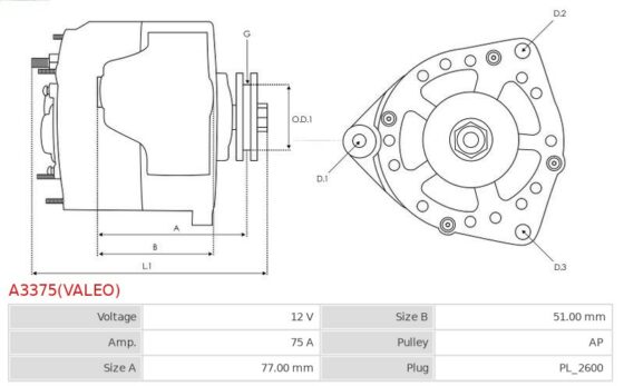 Alternator 3320  3520  3720