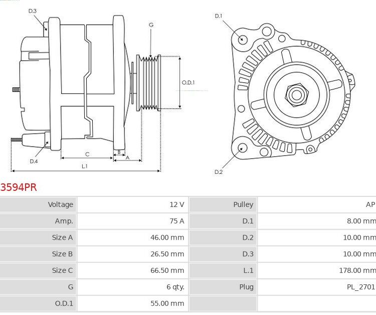 Alternator 440 1.7  440 1.7 Turbo  440 2.0  460 1.7  460 1.7 Turbo  460 2.0  480 1.7 