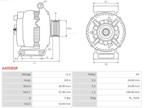 Alternator 500 1.2  500 1.4  500 C 1.2  500 C 1.4  Albea 1.4  Doblo 1.4  Grande Punto