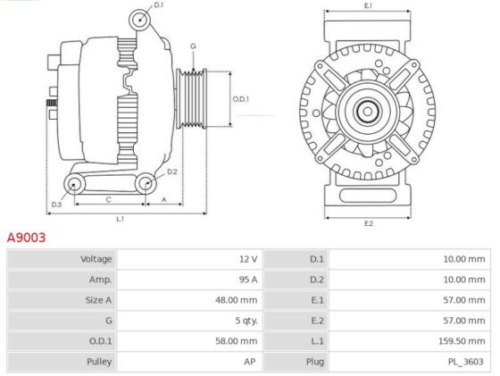 Alternator  FORD MONDEO 1.8 TD