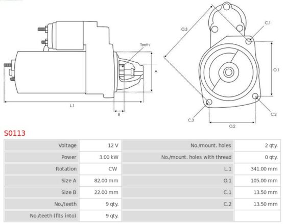 Rozrusznik 105 Diesel Formula  1106 5.5 Diesel 2M  115 6.0 Diesel Formula  1306 5.5 T