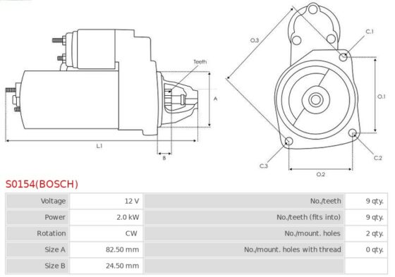 Rozrusznik S0154(BOSCH) AS