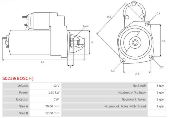 Rozrusznik S0239(BOSCH) AS