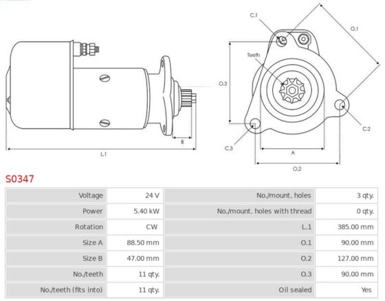 Rozrusznik F 2825 11.6  SB 201 DKDL 11.6  Various Models [DKTD1160]  [DKDL1160]   01.