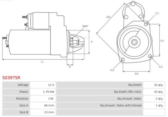 Rozrusznik S0397SR AS