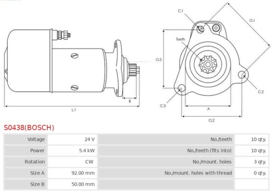 Rozrusznik S0438(BOSCH) AS