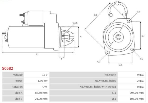 Rozrusznik Alexander 124  AR50  AW165  NG  US85  D2505  D2506  D3005  D3006  DX36  DX