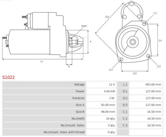 Rozrusznik B6 8.2  P Series 8.2  S7 8.2  Various Models 8.2   (VariousModels) 01.1986