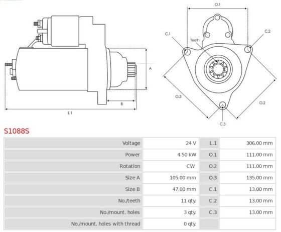 Rozrusznik DX170W  DX225  Engine  TXL250-2   [DL06]