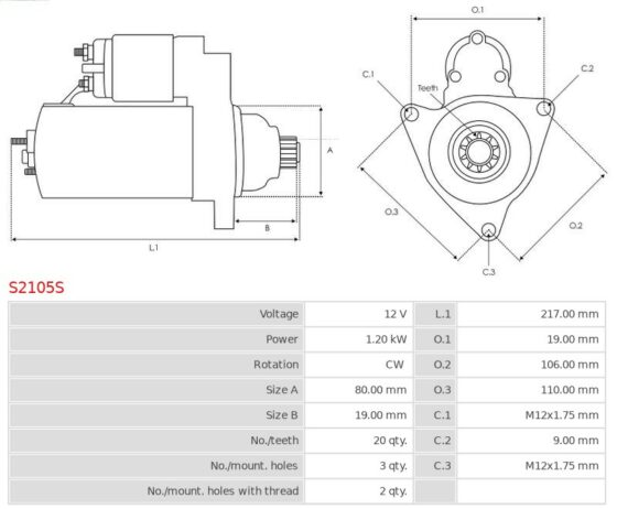 Rozrusznik TB125  TB135  TB145  TB228  TB230  Engine [3TNE82A]  [3TNE88-TB]  [3TNV82-