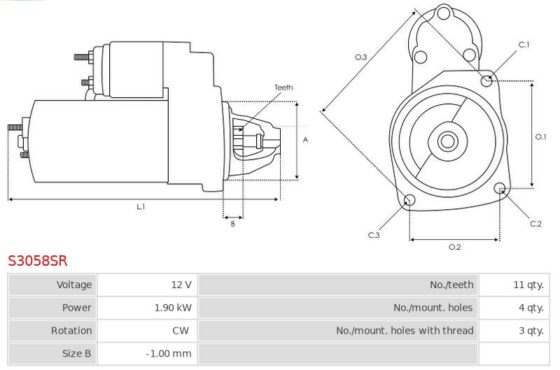 Rozrusznik Carisma 1.9 DI-D  Space Star 1.9 DI-D  Interstar dCi 80  Primastar 1.9 dCi