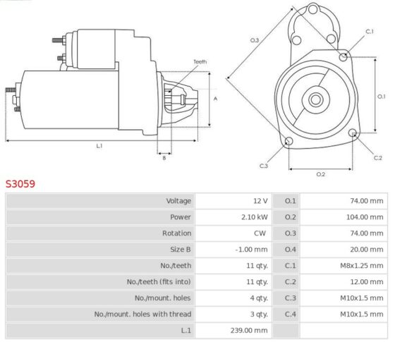 Rozrusznik Carisma 1.9 Diesel Di  Space Star 1.9 Diesel Di  S40 1.9 Diesel Di  V40 1.