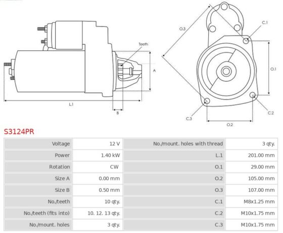 Rozrusznik Duster 1.5 dCi  Duster 1.5 dCi 4×4  Logan 1.5 dCi  Logan 1.5 dCi Express 