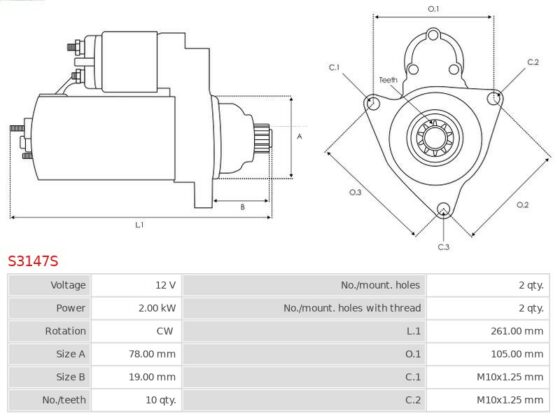 Rozrusznik H-1 2.5 CRDi  Satellite 2.5 CRDi [D4CB-L]  [D4CB] 02.2008-