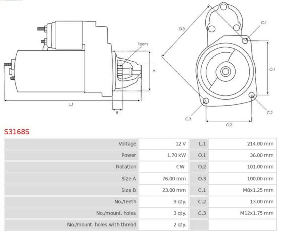 Rozrusznik A6 4.2 FSi Quattro  A6 4.2 Quattro  A8 4.2 FSi Quattro  RS4 4.2 Quattro  S