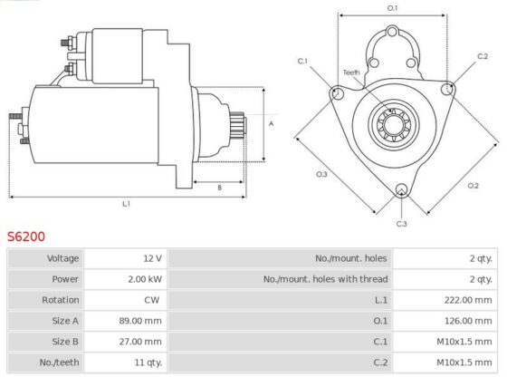 Rozrusznik Engine [D17LIS]  [LPA3]  [LPW3]  [LPW4]  [LPWS3]  [LPWS4]  [LPWT4] 01.1996