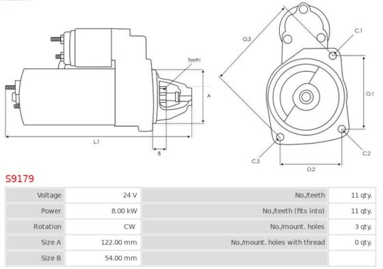 Rozrusznik Engine [6A1]  [6B1]  [6QA1] 01.1982-