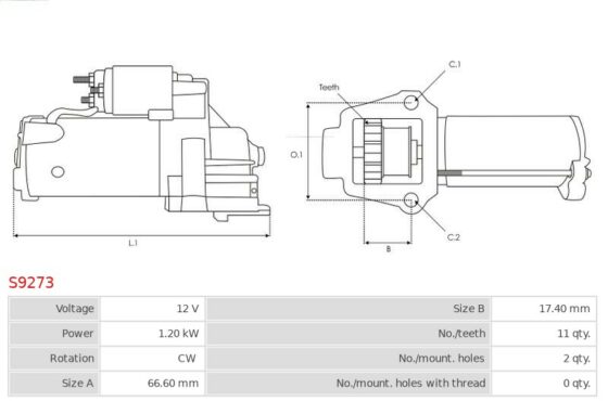 Rozrusznik C-Max 1.8 CVT  C-Max 2.0  C-Max 2.0 CVT  Focus 1.8  Focus 1.8 Flexifuel  F