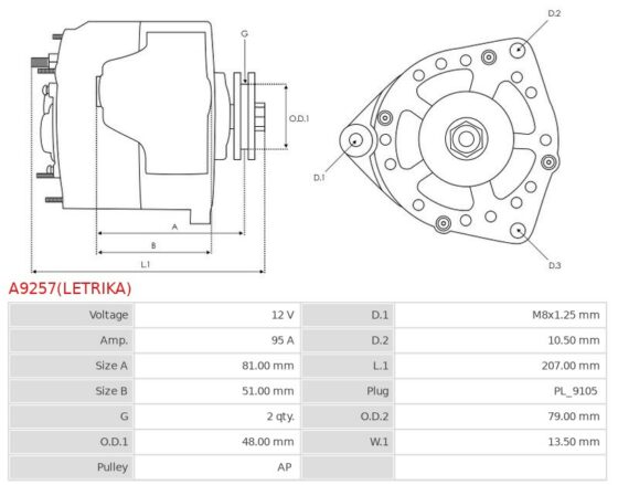 Alternator MC 120 P6  MC 135 P6