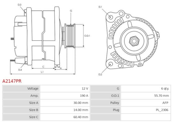 Alternator Q7 4.2 TDi Quattro  Q7 6.0 TDi Quattro [BTR]  [CCGA] 03.2007-06.2009