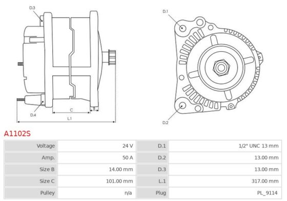 Alternator ALLIS CHALMERS 11000; CHALMERS 21000; CHALMERS 25000; CHALMERS 260B; CHALME