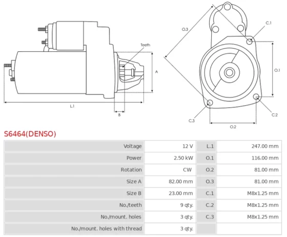 Rozrusznik Jumper 3.0 HDi  Ducato 110 2.3 D Multijet  Ducato 120 2.3 D 4×4 Multijet 